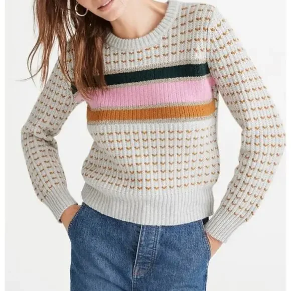 Madewell Striped Barfield Knitted Chunky Sweater Comfort - Picture 1 of 5